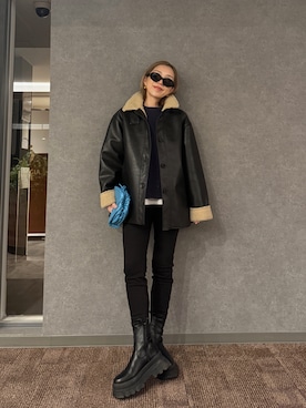 「アイテム（メイクアップ）」を使った、Oo.hiro.oOさん（レディース・159cm）の冬コーディネート