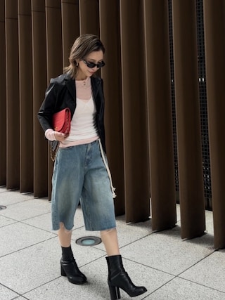 「PRADA(プラダ)の【PRADA/プラダ】スクエア サングラス PR26ZSF 16K08Z(サングラス)」を使った、Oo.hiro.oOさん(レディース・159cm)の秋コーディネート