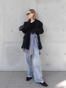 「アイテム（ピアス（両耳用））」を使った、Oo.hiro.oOさん（レディース・159cm）の冬コーディネート