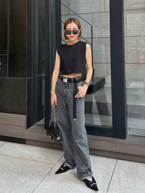 トップス todayful Smooth Short Tops blak TODAYFUL（トゥデイフル）の「Smooth Short Tops（Tシャツ