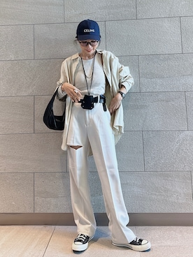 「アイテム（キーケース/キーアクセサリー）」を使った、Oo.hiro.oOさん（レディース・159cm）の夏コーディネート