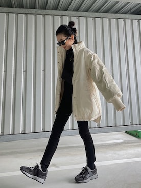 「ANOGH（アノフ）のアイテム」を使った、Oo.hiro.oOさん（レディース・159cm）の冬コーディネート