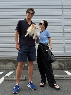 「OOFOS（ウーフォス）のアイテム」を使った、Oo.hiro.oOさん（骨格ナチュラル・レディース・159cm）の夏コーディネート