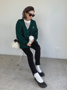 「JIL SANDER（ジルサンダー）のDRAWSTRING SM CROSSBODY（ショルダーバッグ）」を使った、Oo.hiro.oOさん（レディース・159cm）の冬コーディネート