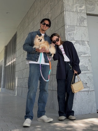 「CREDONA（クレドナ）のCALATHEA STRIPE JACKET/カラテアストライプジャケット（テーラードジャケット）」を使った、Oo.hiro.oOさん（レディース・159cm）の春コーディネート