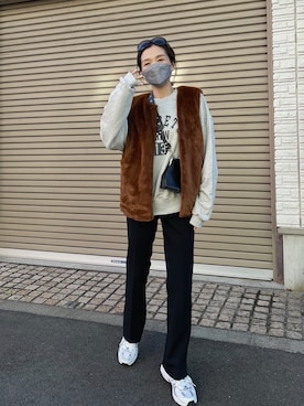 「WHIMSIC（ウィムジック）のアイテム（その他アウター）」を使った、Oo.hiro.oOさん（レディース・159cm）の冬コーディネート