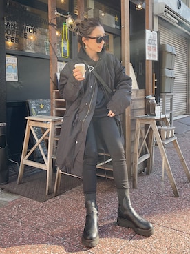 「ブーツイン」｜「アイテム（モッズコート）」を使った、Oo.hiro.oOさん（レディース・159cm）の秋コーディネート