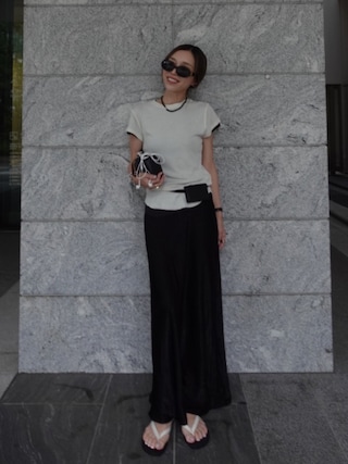 「TODAYFUL(トゥデイフル)のSoft Fraice T-shirts(Tシャツ/カットソー)」を使った、Oo.hiro.oOさん(レディース・159cm)の秋コーディネート