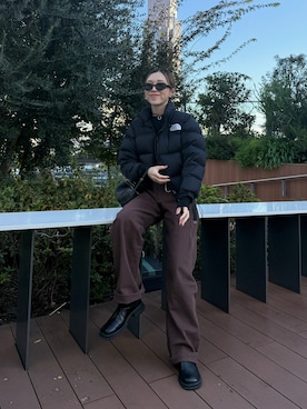 「アイテム（スリッポン）」を使った、Oo.hiro.oOさん（レディース・159cm）の冬コーディネート