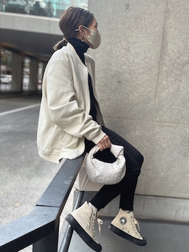 「CDG（シーディージー）のアイテム」を使った、Oo.hiro.oOさん（レディース・159cm）の冬コーディネート