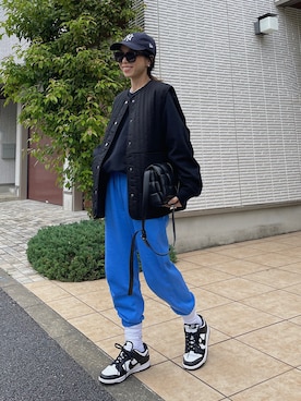 「キルティングベスト」｜「アイテム（その他アウター）」を使った、Oo.hiro.oOさん（レディース・159cm）の冬コーディネート