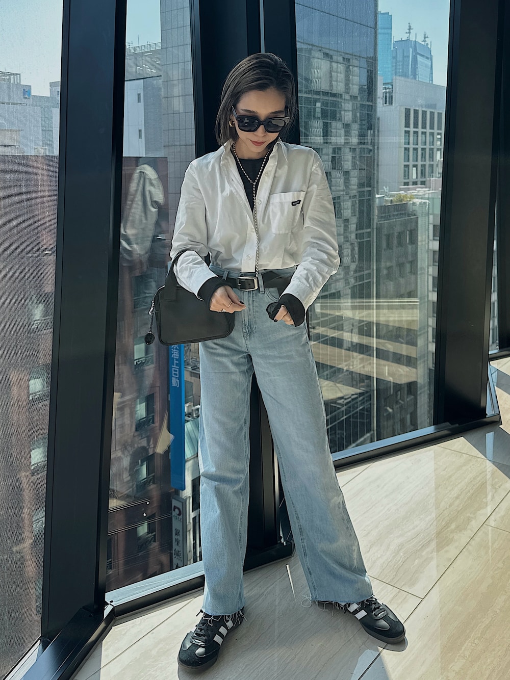 エロリンコ様 C6493 museOXシャツコーデ Oo.hiro.oO｜miu miuのシャツ/ブラウスを使ったコーディネート