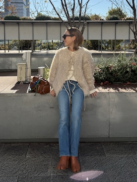 「アイテム（ピアス（両耳用））」を使った、Oo.hiro.oOさん（レディース・159cm）の冬コーディネート