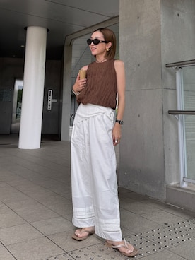 「夏ルックで気分アップ」｜「アイテム（ハイライト/シェーディング）」を使った、Oo.hiro.oOさん（レディース・159cm）の夏コーディネート