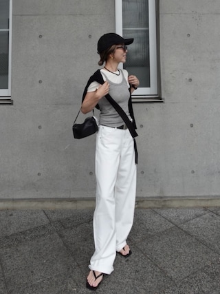 「TODAYFUL（トゥデイフル）のSoft Fraice T-shirts（Tシャツ/カットソー）」を使った、Oo.hiro.oOさん（レディース・159cm）の夏コーディネート