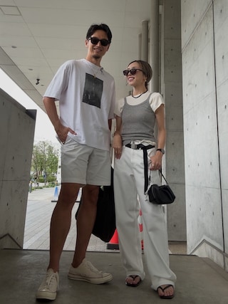 「TODAYFUL(トゥデイフル)のSoft Fraice T-shirts(Tシャツ/カットソー)」を使った、Oo.hiro.oOさん(レディース・159cm)の夏コーディネート