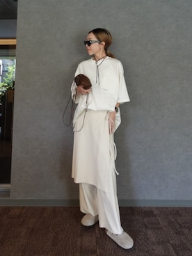 「アイテム（チーク）」を使った、Oo.hiro.oOさん（レディース・159cm）の春コーディネート