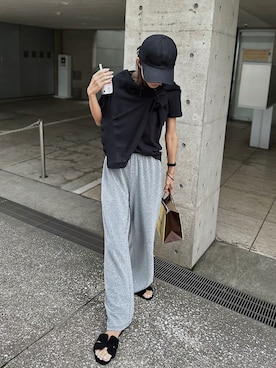 「アイテム（パンツ、シルバー系）」を使った、Oo.hiro.oOさん（レディース・159cm）の夏コーディネート