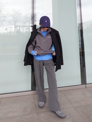 「SEA（シー）のフライス カラーパレット L/S トップ（Tシャツ/カットソー）」を使った、Oo.hiro.oOさん（レディース・159cm）の冬コーディネート