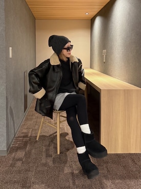 「anuke（アンヌーク）のアイテム」を使った、Oo.hiro.oOさん（レディース・159cm）の冬コーディネート