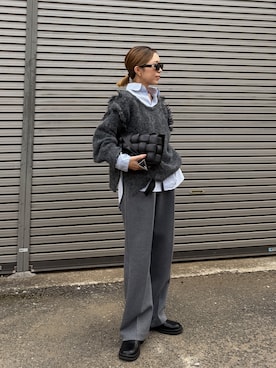 「アイテム（スリッポン）」を使った、Oo.hiro.oOさん（レディース・159cm）の秋コーディネート