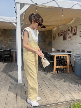 「LAULEN（ローレン）のアイテム（サロペット/オーバーオール）」を使った、Oo.hiro.oOさん（レディース・159cm）の春コーディネート
