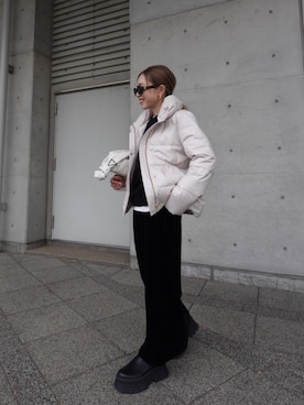 「アイテム（ピアス（両耳用））」を使った、Oo.hiro.oOさん（レディース・159cm）の冬コーディネート