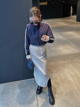 「Didot.showroom（ディドット ショールーム）のアイテム（ブーツ）」を使った、Oo.hiro.oOさん（レディース・159cm）の冬コーディネート