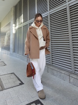 「アイテム（ピーコート）」を使った、Oo.hiro.oOさん（レディース・159cm）の秋コーディネート