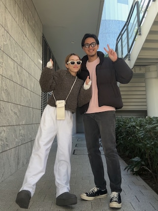 「Starting Over（スターティングオーバー）のシームレス フードダウンジャケット（ダウンジャケット/コート）」を使った、Oo.hiro.oOさん（レディース・159cm）の春コーディネート