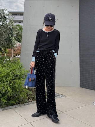 「Honeys(ハニーズ)の配色ヘンリートップス(Tシャツ/カットソー)」を使った、Oo.hiro.oOさん(レディース・159cm)の秋コーディネート
