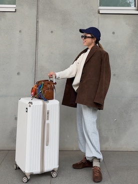 「アイテム（テーラードジャケット）」を使った、Oo.hiro.oOさん（レディース・159cm）の冬コーディネート