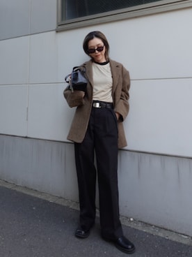 「miu miu（ミュウミュウ）のアイテム」を使った、Oo.hiro.oOさん（レディース・159cm）の春コーディネート