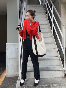 「JOURNAL STANDARD relume（ジャーナルスタンダード　レリューム）のアイテム（オールインワン・サロペット）」を使った、Oo.hiro.oOさん（レディース・159cm）の冬コーディネート