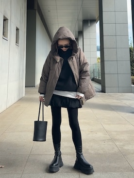 「アイテム（メイクアップ）」を使った、Oo.hiro.oOさん（レディース・159cm）の冬コーディネート