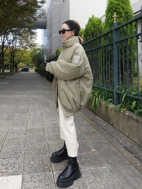 「アイテム（ヘアバンド）」を使った、Oo.hiro.oOさん（レディース・159cm）の秋コーディネート