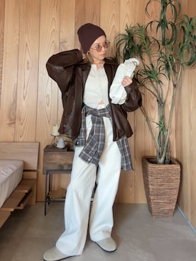 「アイテム（口紅/リップティント/グロス）」を使った、Oo.hiro.oOさん（レディース・159cm）の冬コーディネート