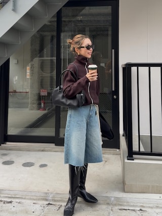 「AIC.（エーアイシー）のショートレングスロンティー（Tシャツ/カットソー）」を使った、Oo.hiro.oOさん（レディース・159cm）の春コーディネート