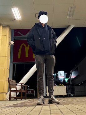 「アイテム（ナイロンジャケット）」を使った、マドンさんさん（メンズ・175cm）の秋コーディネート