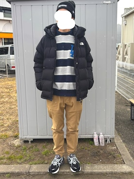 「MLB（メジャーリーグベースボール）のアイテム」を使った、マドンさんさん（メンズ・175cm）の冬コーディネート