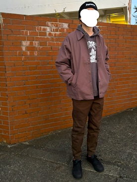 「アイテム（ニットキャップ/ビーニー）」を使った、マドンさんさん（メンズ・175cm）の秋コーディネート