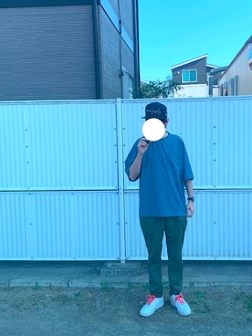 「Yohji Yamamoto（ヨウジヤマモト）のアイテム（帽子）」を使った、マドンさんさん（メンズ・175cm）の夏コーディネート