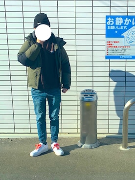 「アイテム（ダウンジャケット/コート）」を使った、マドンさんさん（メンズ・175cm）の冬コーディネート