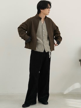 「Llife（ライフ）のLlife K18 PIERCE（ピアス（片耳用））」を使った、げんじさん（メンズ・175cm）の秋コーディネート