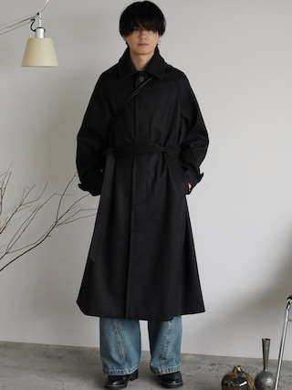 「WYM LIDNM（ウィム バイ リドム）のSTANDARD AZE MELANGE KNIT（ニット/セーター）」を使った、げんじさん（メンズ・175cm）の秋コーディネート