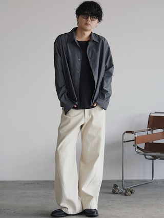 「WYM LIDNM（ウィム バイ リドム）のMVS LAYERED SLIT TANK TOP（タンクトップ）」を使った、げんじさん（メンズ・175cm）の夏コーディネート