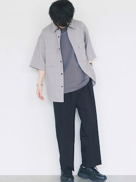 「アイテム（セットアップ）」を使った、げんじさん（メンズ・175cm）の夏コーディネート