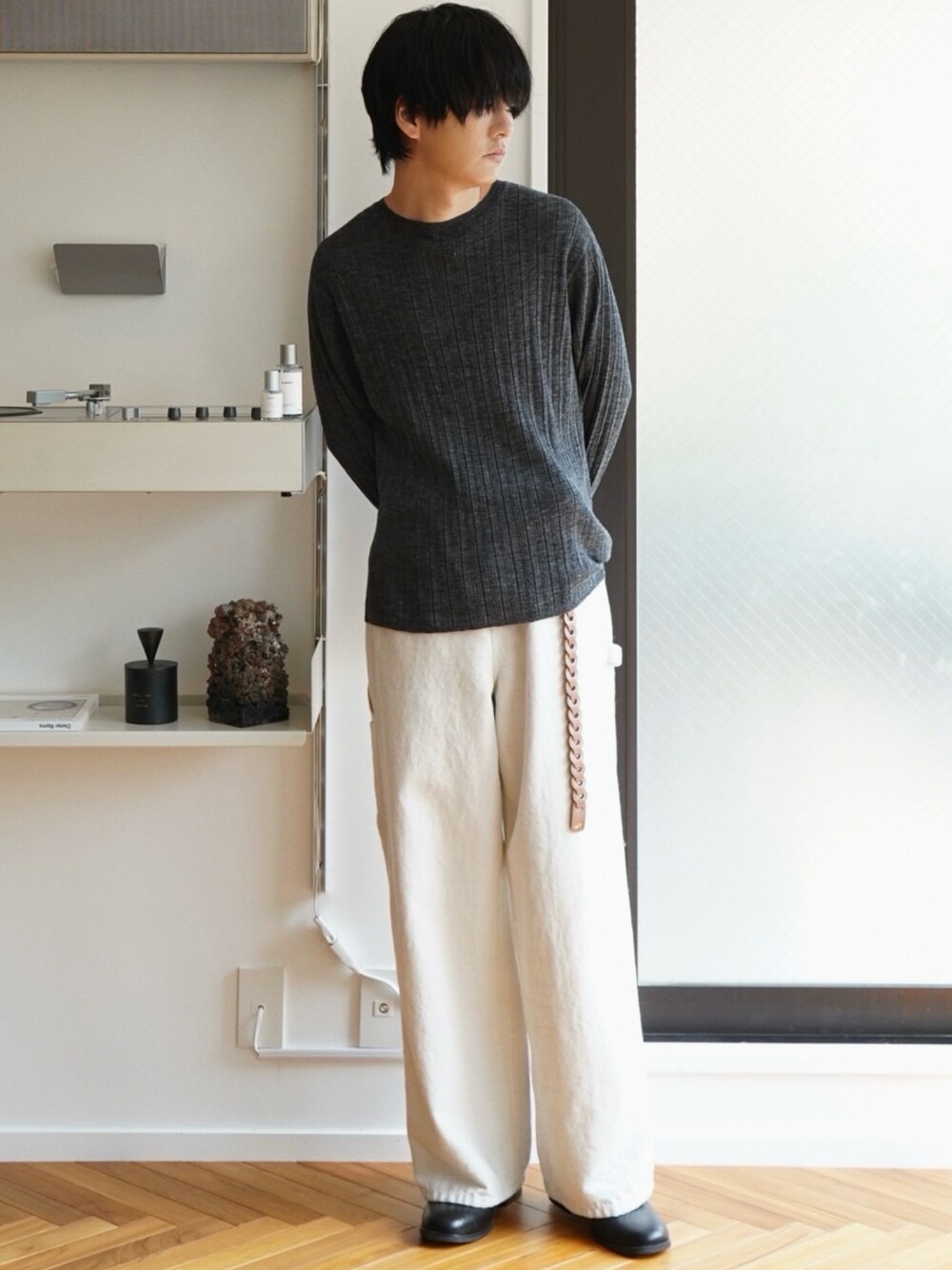 Alpaca Uneven Rib Knitを使った人気ファッションコーディネート - WEAR