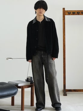 「Llife（ライフ）のLlife SLIGHT SQUARE ZIP BOOTS（ブーツ）」を使った、げんじさん（メンズ・175cm）の夏コーディネート