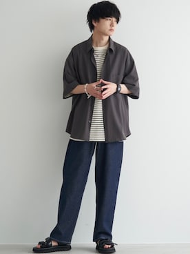 「HERMES（エルメス）のアイテム」を使った、げんじさん（メンズ・175cm）の夏コーディネート